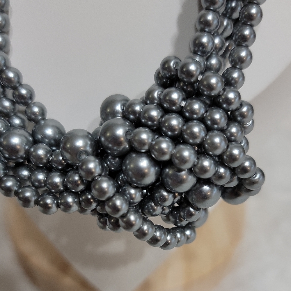 Vera Wang Silver Beaded Necklace - Picture 2 of 9